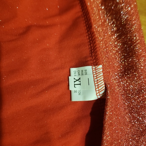 Off Shoulder Ruched Metallic Knit High Slit Dress - Picture 3 of 4